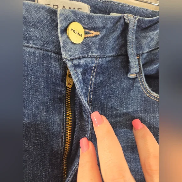 FRAME Denim Le Crop Mini Boot Bagmont Classic Cropped Bootcut Flare Stretch Jean - Picture 5 of 10